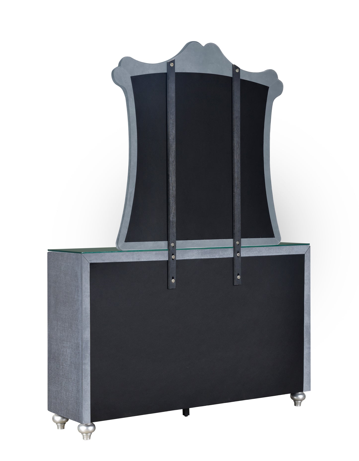 Cameo 4 Pc Upolstered Bedroom Set - Black or Gray