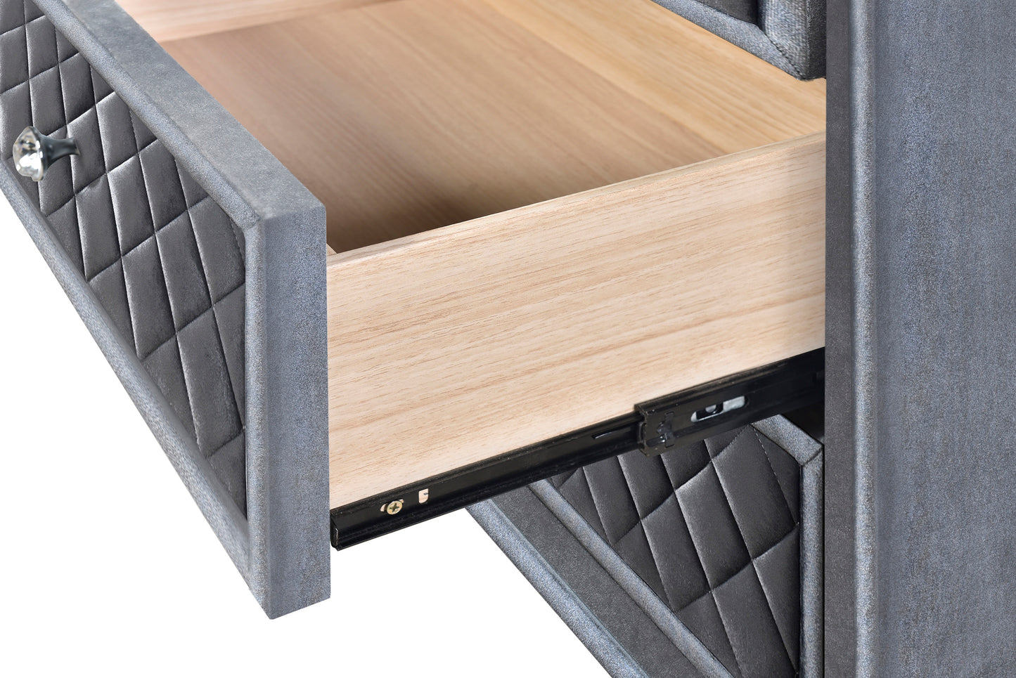 Cameo 4 Pc Upolstered Bedroom Set - Black or Gray