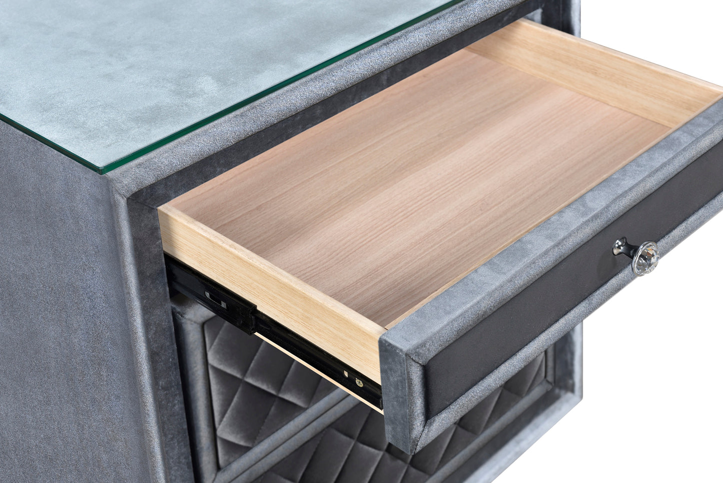 Cameo 4 Pc Upolstered Bedroom Set - Black or Gray