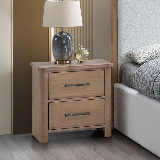 Anika 2 Drawer Nightstand Natural