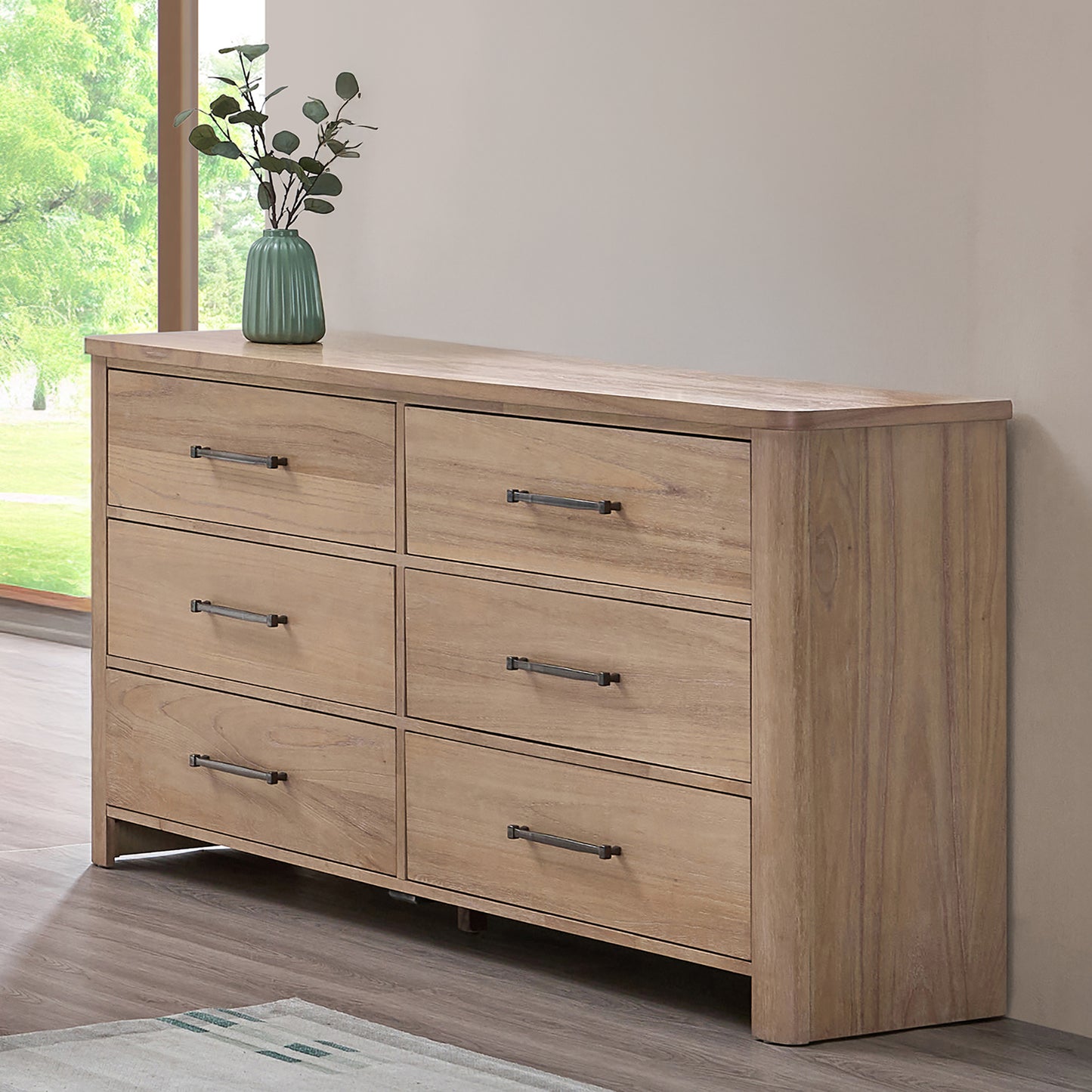 Anika 6 Drawer Dresser Natural
