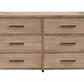 Anika 6 Drawer Dresser Natural