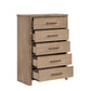 Anika 5 Drawer Chest Natural