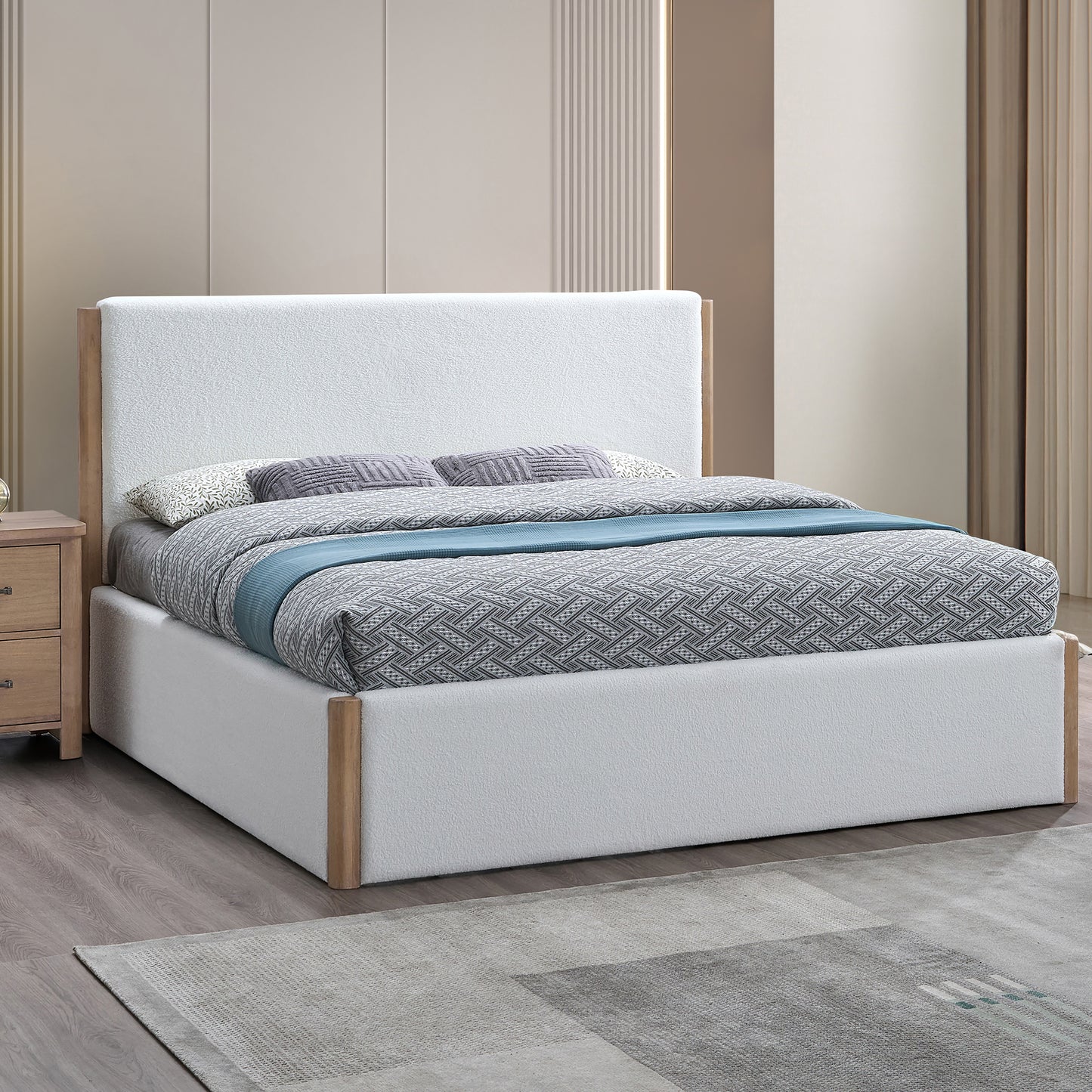 Anika Upholstered King 4 Pc Bedroom Set