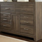 Juararo 4 Pc Rustic Dark Brown Bedroom Set