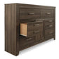 Juararo 4 Pc Rustic Dark Brown Bedroom Set