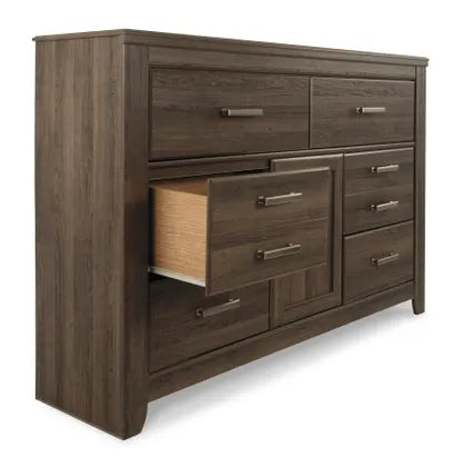 Juararo 4 Pc Rustic Dark Brown Bedroom Set