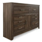 Juararo 4 Pc Rustic Dark Brown Bedroom Set