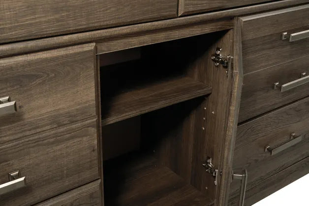 Juararo 4 Pc Rustic Dark Brown Bedroom Set