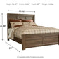 Juararo 4 Pc Rustic Dark Brown Bedroom Set