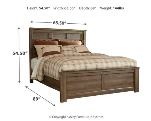 Juararo 4 Pc Rustic Dark Brown Bedroom Set