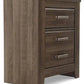 Juararo 4 Pc Rustic Dark Brown Bedroom Set
