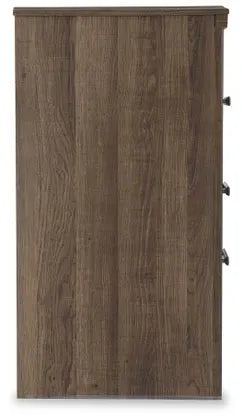 Juararo 4 Pc Rustic Dark Brown Bedroom Set