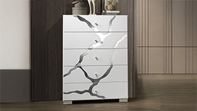 Marquis White 5 Drawer Chest B3386W-070