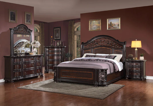 McFerran B367 Dark Brown Bedroom Collection