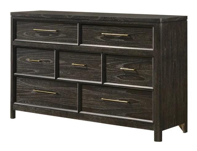 Ethel King Dark Brown 4 Pc Bedroom Set