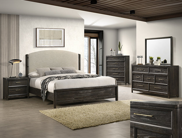 Ethel Dark Brown 4 Pc Bedroom Set