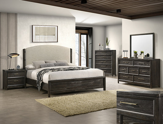 Ethel Dark Brown 4 Pc Bedroom Set