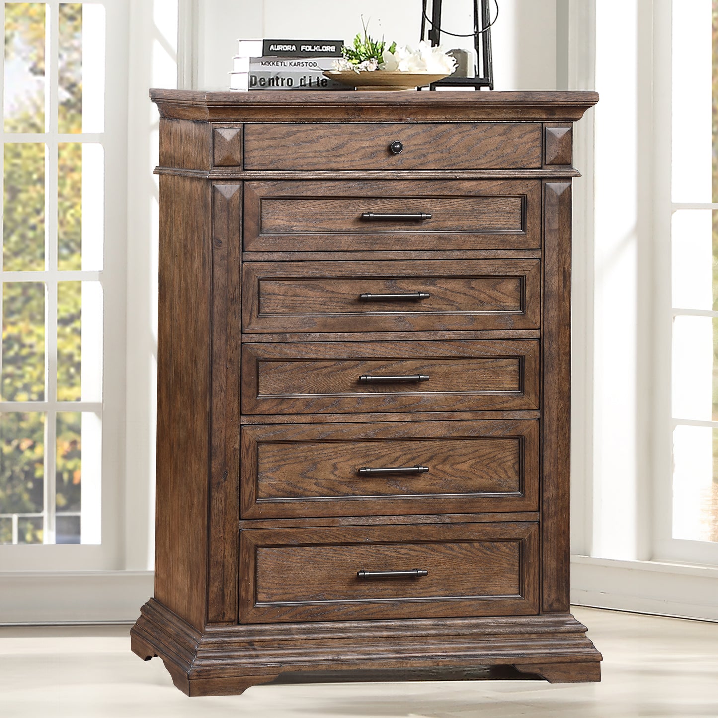 Mar Vista 5 Drawer Walnut Chest