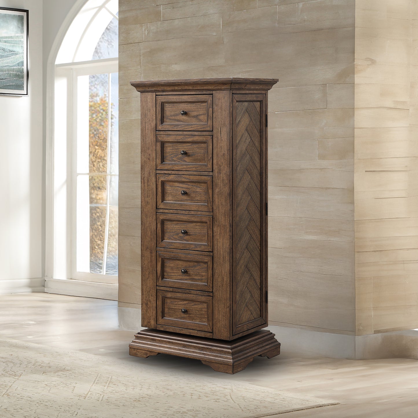 Mar Vista Swivel Walnut Lingerie Chest