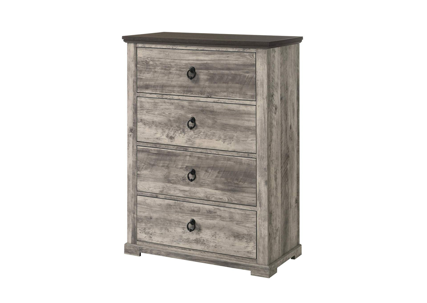 Ella Mae Rustic Gray 4 Drawer Chest