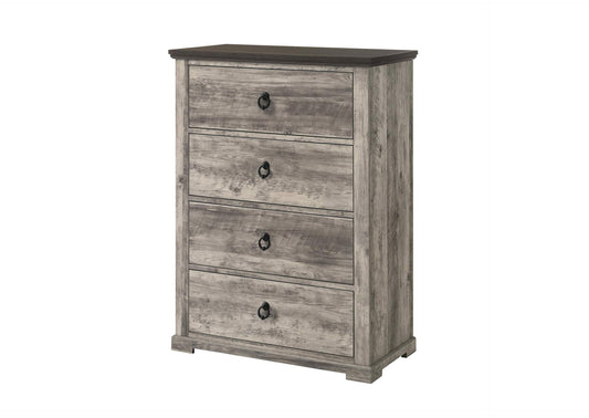 Ella Mae Rustic Gray 4 Drawer Chest