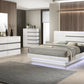Paradox 4 Pc White King LED Bedroom Set