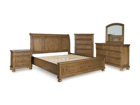 Vandenmore 4 Pc Brown Sleigh Bed Collection