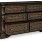 Maylee 6 Drawer Dark Brown Dresser B947-31