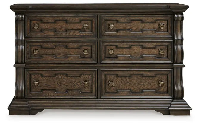 Maylee 6 Drawer Dark Brown Dresser B947-31