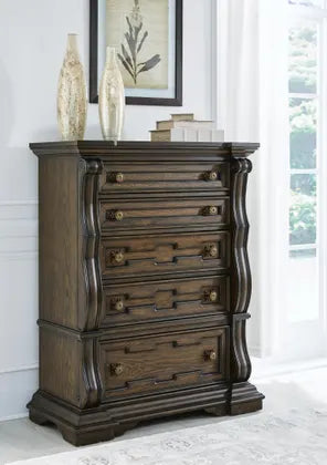 Maylee 5 Drawer Dark Brown Chest B947-46