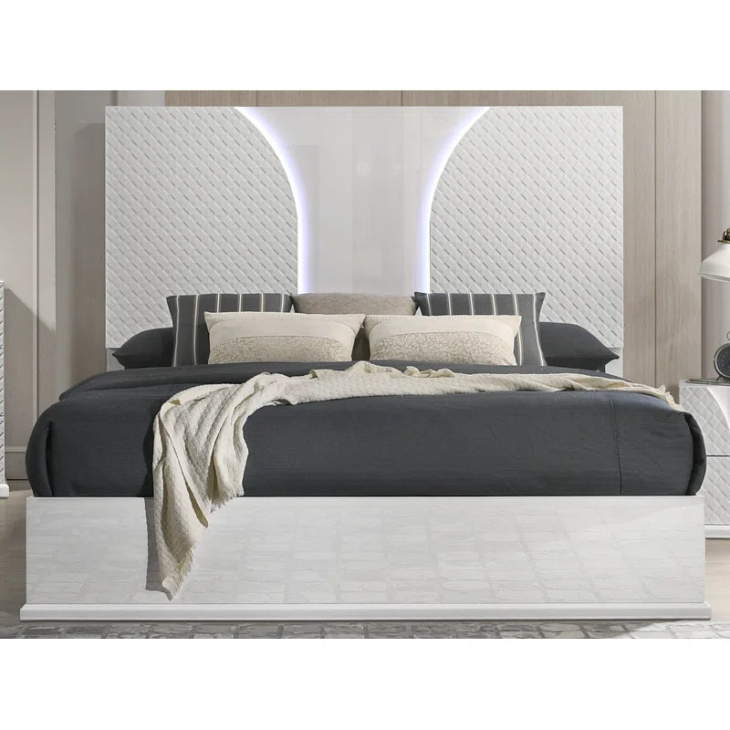McFerran B999 UV White 4 Pc Bedroom Collection