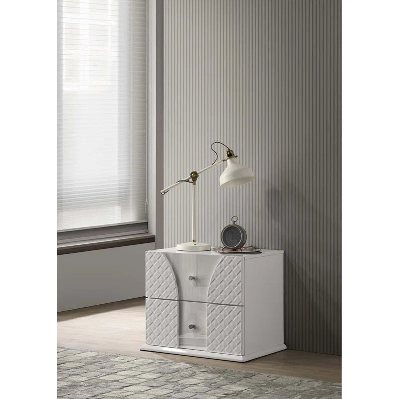 McFerran B999 UV White 4 Pc Bedroom Collection