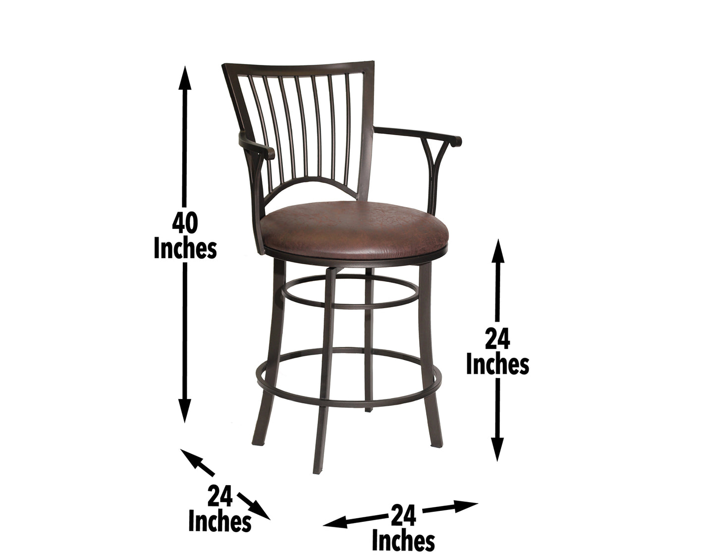 Bayview 24″ Swivel Counter Stool BAY600CS