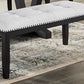 9054-BCH Light Grey Bench