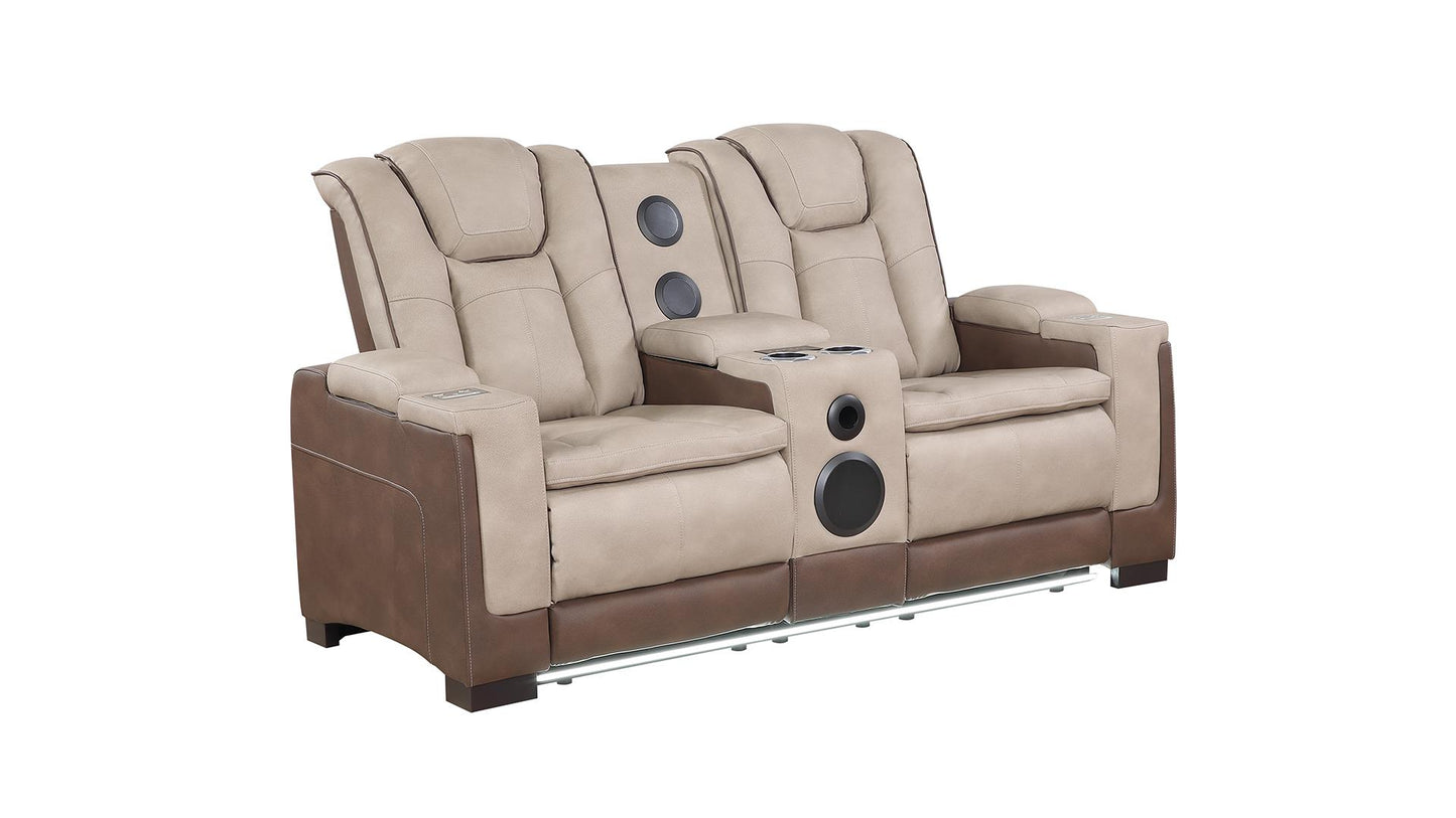 Bruno Brown 2 Pc Living Room Set