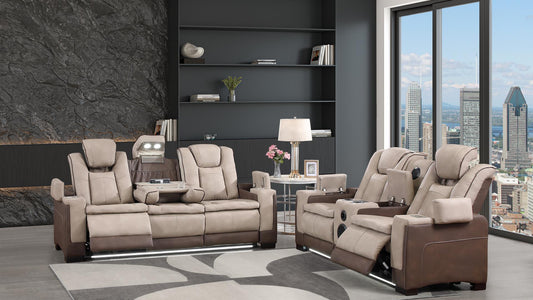 Bruno Brown 2 Pc Living Room Set