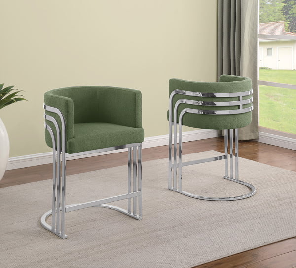 CH021 Teddy Bar Stools - Green (Set of 2)