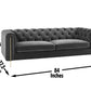 Charlene Button Tufted Rolled Arm Chesterfield Sofa