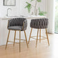 CH265 Bar Stool Dark Gray Boucle - Set of 2