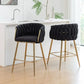 CH266 Bar Stool Black Boucle - Set of 2