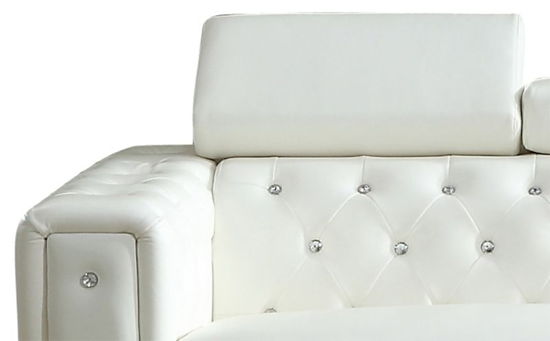 Charlise White 2 Pc Sofa Collection by Cosmos