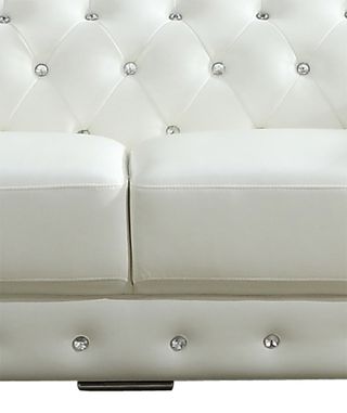 Charlise White 2 Pc Sofa Collection by Cosmos