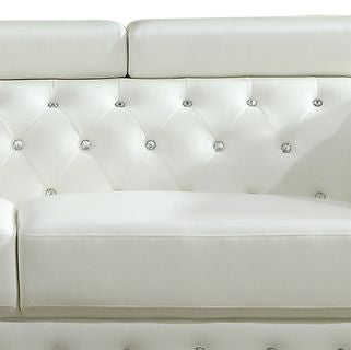 Charlise White 2 Pc Sofa Collection by Cosmos