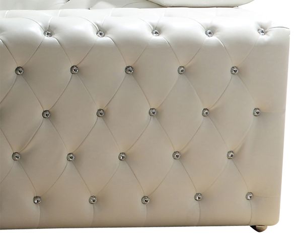 Charlise White 2 Pc Sofa Collection by Cosmos