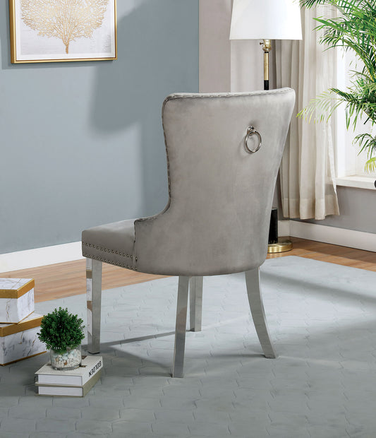 Jewett Gray Wingback Chair - Set of 2