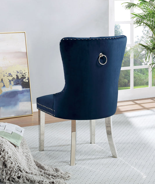 Jewett Blue Wingback Chair - Set of 2