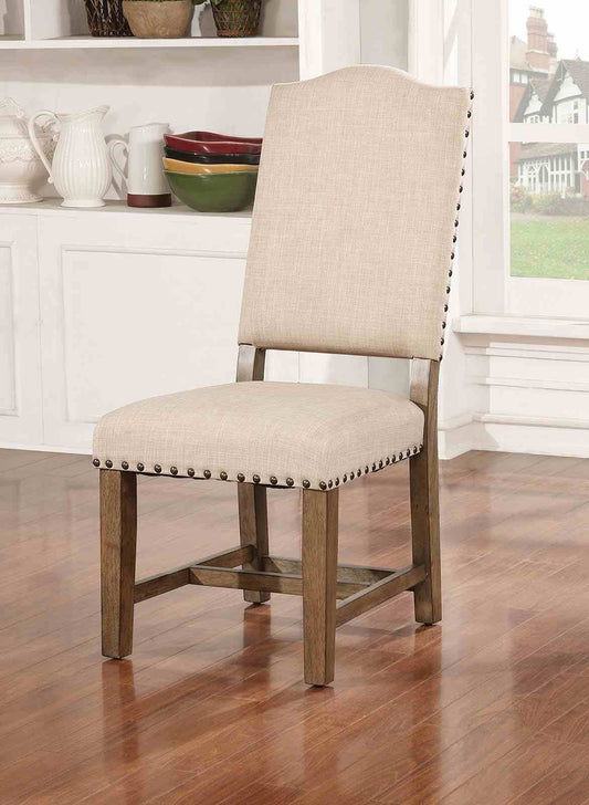 Julia Upholstered Light Oak Side Chair