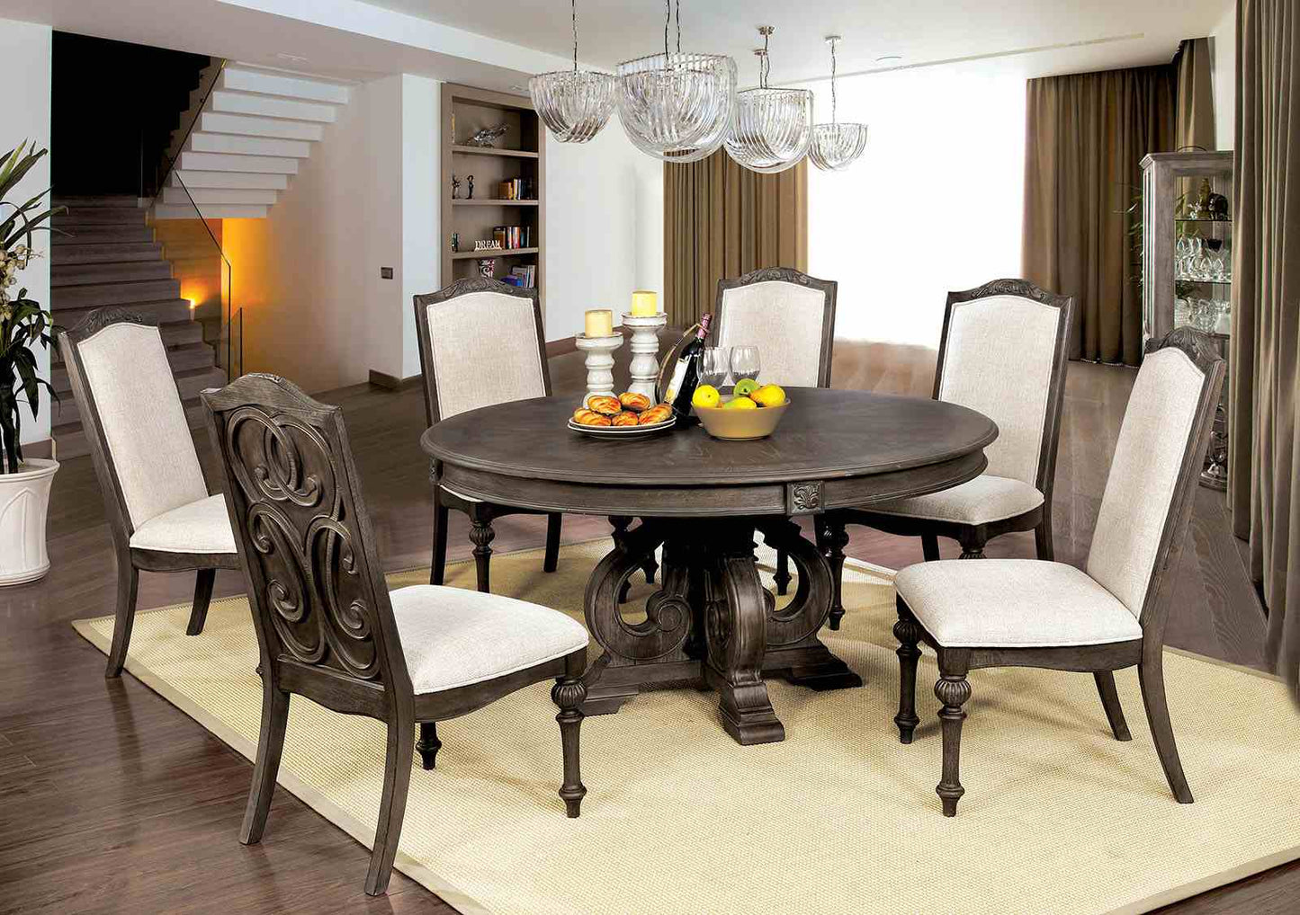 Arcadia Rustic Natural 7 Pc Dining Set