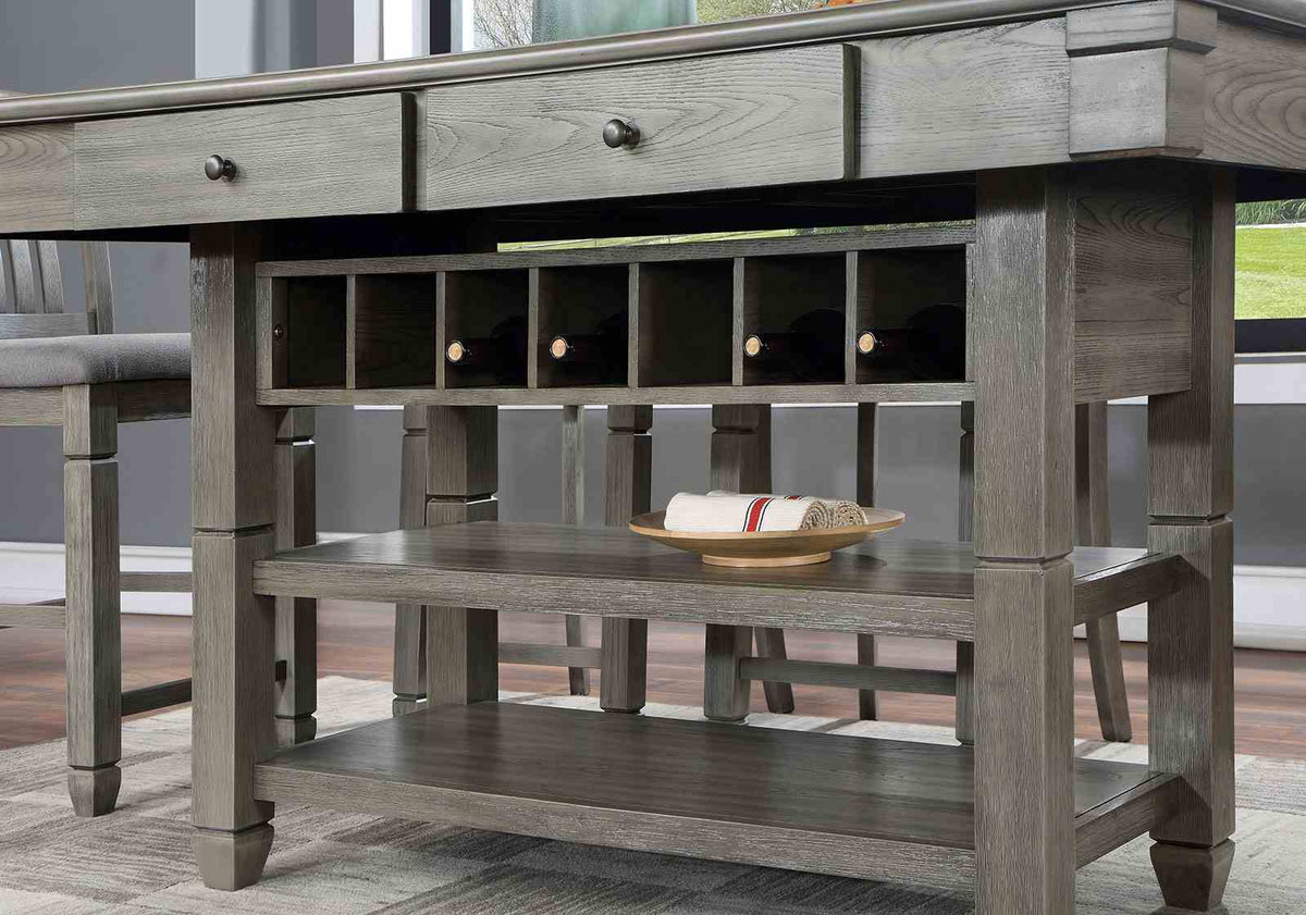 Anaya 7 Pc Gray Dining Collection CM3512GY-PT